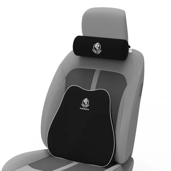 MRRON_Back_Support_Neck_Rest_for_Chair_&_Car_Seat,_Orthopaedic_Lumbar_Support_Memory_Foam_Backrest_Cushion_Designed_for_Back_Pain_Relief_Pillow_for_Comfortable_Sitting
