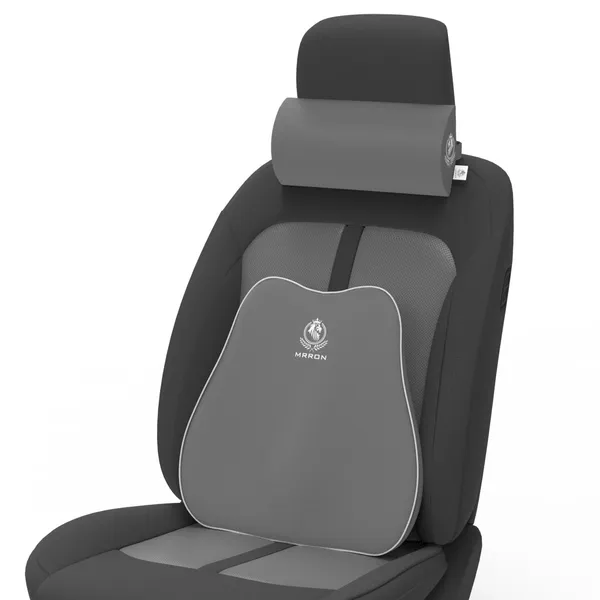 MRRON_Back_Support_Neck_Rest_for_Chair_&_Car_Seat,_Orthopaedic_Lumbar_Support_Memory_Foam_Backrest_Cushion_Designed_for_Back_Pain_Relief_Pillow_for_Comfortable_Sitting