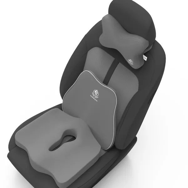 MRRON_Memory_Foam_Car_Seat_Cushion_Set_�_Lumbar_Back_Support,_Coccyx_Seat_Pad_&_Neck_Pillow_�_Ergonomic_Pain_Relief_for_Back,_Tailbone,_Sciatica_�_Ideal_for_Driving,_Office_&_Travel.