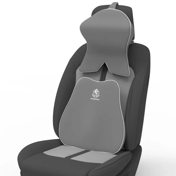 MRRON_Back_Support_Neck_Rest_for_Chair_&_Car_Seat,_Orthopaedic_Lumbar_Support_Memory_Foam_Backrest_Cushion_Designed_for_Back_Pain_Relief_Pillow_for_Comfortable_Sitting
