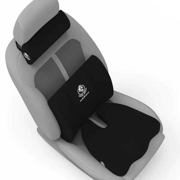 MRRON_Memory_Foam_Car_Seat_Cushion_Set_�_Lumbar_Back_Support,_Coccyx_Seat_Pad_&_Neck_Pillow_�_Ergonomic_Pain_Relief_for_Back,_Tailbone,_Sciatica_�_Ideal_for_Driving,_Office_&_Travel.