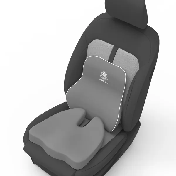 MRRON_Car_Seat_Cushion_�_2-Piece_Set_with_Back_Support_&_Coccyx_Cushion_�_Orthopedic_Support_for_Back,_Tailbone,_Sciatica_Pain_�_Ergonomic_Comfort_for_Car,_Office,_or_Home_Chair