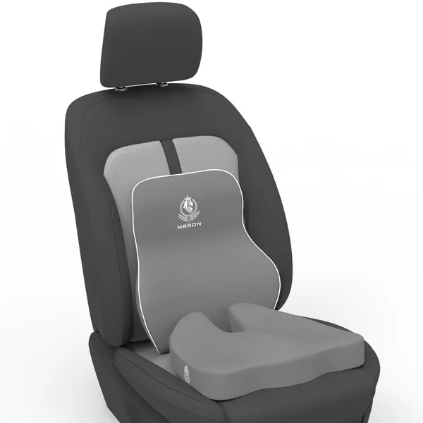 MRRON_Car_Seat_Cushion_�_2-Piece_Set_with_Back_Support_&_Coccyx_Cushion_�_Orthopedic_Support_for_Back,_Tailbone,_Sciatica_Pain_�_Ergonomic_Comfort_for_Car,_Office,_or_Home_Chair