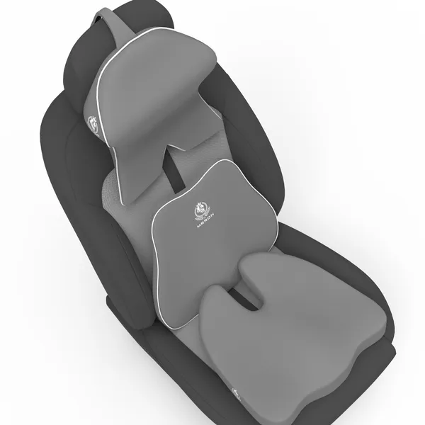 MRRON_Memory_Foam_Car_Seat_Cushion_Set_�_Lumbar_Back_Support,_Coccyx_Seat_Pad_&_Neck_Pillow_�_Ergonomic_Pain_Relief_for_Back,_Tailbone,_Sciatica_�_Ideal_for_Driving,_Office_&_Travel.