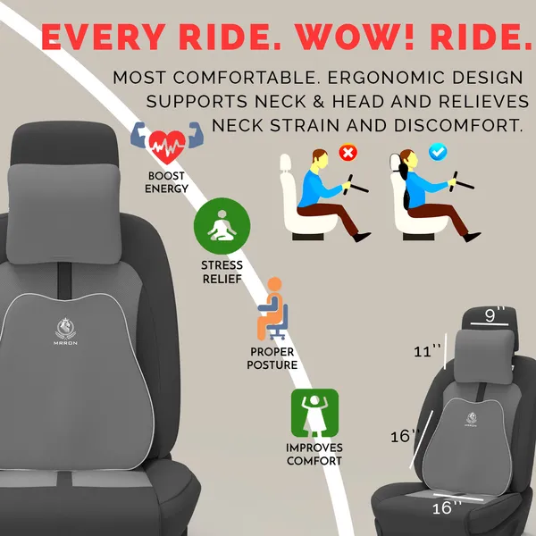 MRRON_Back_Support_Neck_Rest_for_Chair_&_Car_Seat,_Orthopaedic_Lumbar_Support_Memory_Foam_Backrest_Cushion_Designed_for_Back_Pain_Relief_Pillow_for_Comfortable_Sitting