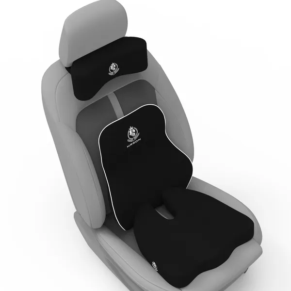 MRRON_Memory_Foam_Car_Seat_Cushion_Set_�_Lumbar_Back_Support,_Coccyx_Seat_Pad_&_Neck_Pillow_�_Ergonomic_Pain_Relief_for_Back,_Tailbone,_Sciatica_�_Ideal_for_Driving,_Office_&_Travel.