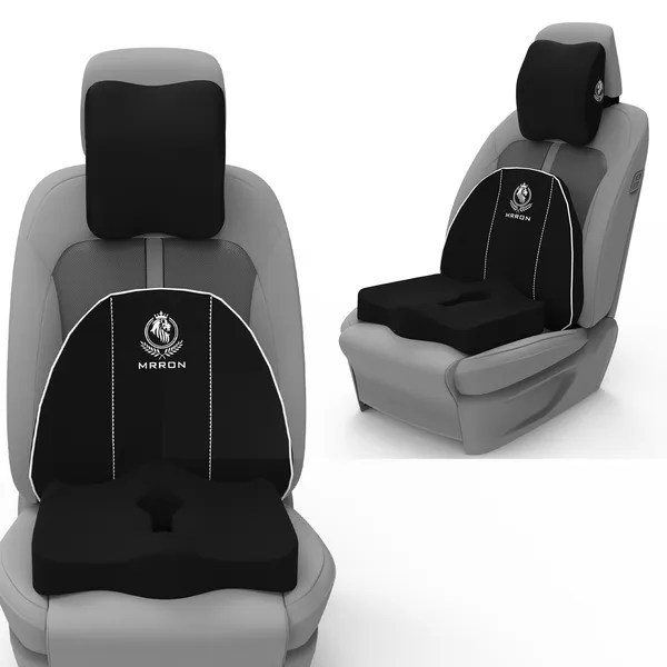MRRON_Neckpro_Neckrest_Cruz_Back_Support_or_Coccyx_Orthopaedic_Cushion_for_Long_Sitting_Universal_fit_with_Ergonomic_Design_Made_by_High_Density_Memory_Foam_Used_for_Car_or_Office_Chairs.
