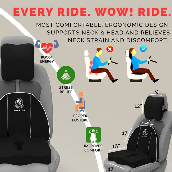 MRRON_Neckpro_Neckrest_Cruz_Back_Support_or_Coccyx_Orthopaedic_Cushion_for_Long_Sitting_Universal_fit_with_Ergonomic_Design_Made_by_High_Density_Memory_Foam_Used_for_Car_or_Office_Chairs.