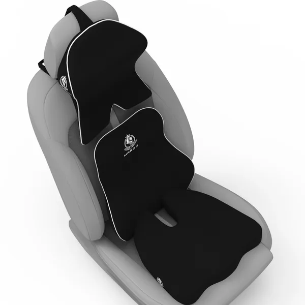 MRRON_Memory_Foam_Car_Seat_Cushion_Set_�_Lumbar_Back_Support,_Coccyx_Seat_Pad_&_Neck_Pillow_�_Ergonomic_Pain_Relief_for_Back,_Tailbone,_Sciatica_�_Ideal_for_Driving,_Office_&_Travel.