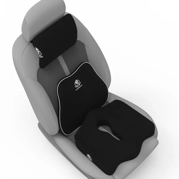 MRRON_Memory_Foam_Car_Seat_Cushion_Set_�_Lumbar_Back_Support,_Coccyx_Seat_Pad_&_Neck_Pillow_�_Ergonomic_Pain_Relief_for_Back,_Tailbone,_Sciatica_�_Ideal_for_Driving,_Office_&_Travel.