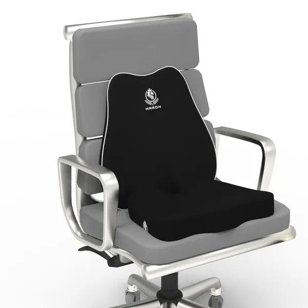 MRRON_Car_Seat_Cushion_�_2-Piece_Set_with_Back_Support_&_Coccyx_Cushion_�_Orthopedic_Support_for_Back,_Tailbone,_Sciatica_Pain_�_Ergonomic_Comfort_for_Car,_Office,_or_Home_Chair