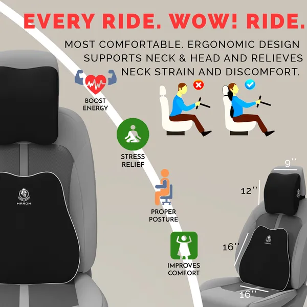 MRRON_Neckpro_Cruz_Spine_Back_Support_Neck_Rest_for_Chair_&_Car_Seat,_Orthopaedic_Lumbar_Support_Memory_Foam_Backrest_Cushion_Designed_for_Back_Pain_Relief_Pillow_for_Comfortable_Sitting