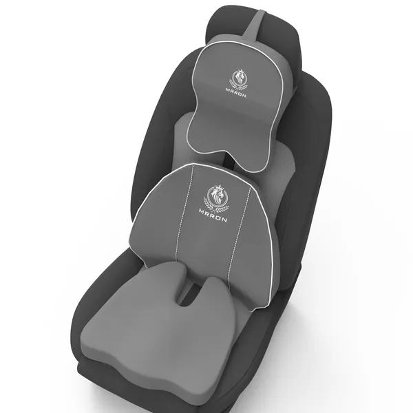 MRRON_Memory_Foam_Car_Seat_Cushion_Set_�_Lumbar_Back_Support,_Coccyx_Seat_Pad_&_Neck_Pillow_�_Ergonomic_Pain_Relief_for_Back,_Tailbone,_Sciatica_�_Ideal_for_Driving,_Office_&_Travel.