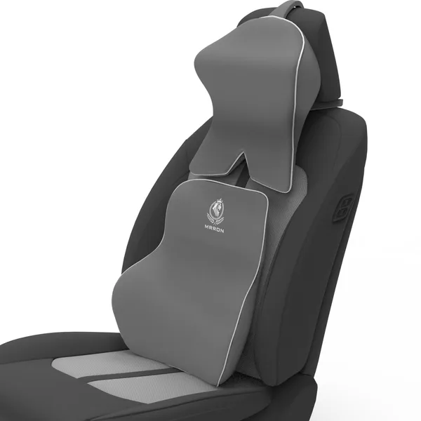 Memory_Foam_Neck_Rest_&_Extra_Lumbar_Support_For_Car_Or_Office_Chair-_Memory_Foam_Back_Cushion_Support_Relive_Pain_During_Along_Sitting_Hours_With_Neckrest