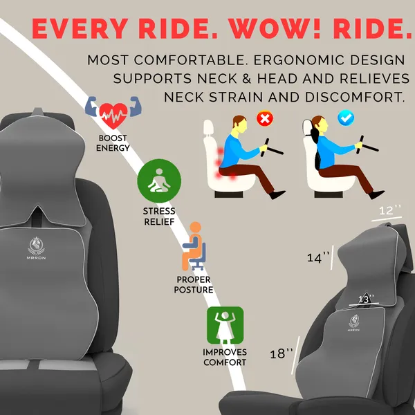 Memory_Foam_Neck_Rest_&_Extra_Lumbar_Support_For_Car_Or_Office_Chair-_Memory_Foam_Back_Cushion_Support_Relive_Pain_During_Along_Sitting_Hours_With_Neckrest