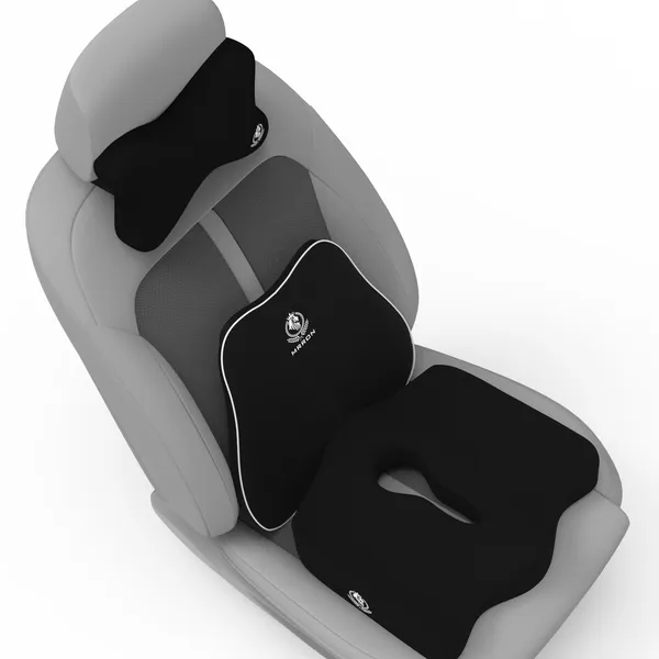 MRRON_Memory_Foam_Car_Seat_Cushion_Set_�_Lumbar_Back_Support,_Coccyx_Seat_Pad_&_Neck_Pillow_�_Ergonomic_Pain_Relief_for_Back,_Tailbone,_Sciatica_�_Ideal_for_Driving,_Office_&_Travel.