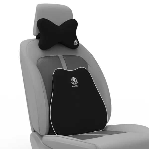 MRRON_Back_Support_Neck_Rest_for_Chair_&_Car_Seat,_Orthopaedic_Lumbar_Support_Memory_Foam_Backrest_Cushion_Designed_for_Back_Pain_Relief_Pillow_for_Comfortable_Sitting