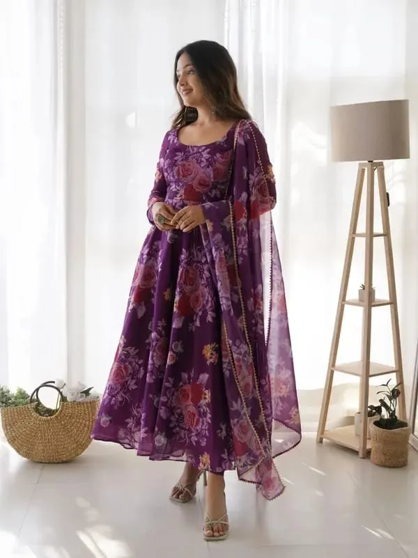 Purple_Georgette_Floral_Printed_Anarkali_Gown__With_Duppata