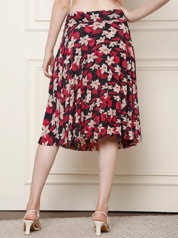 Multi_Color_Polyester_Lycra_Skirt_For_Women
