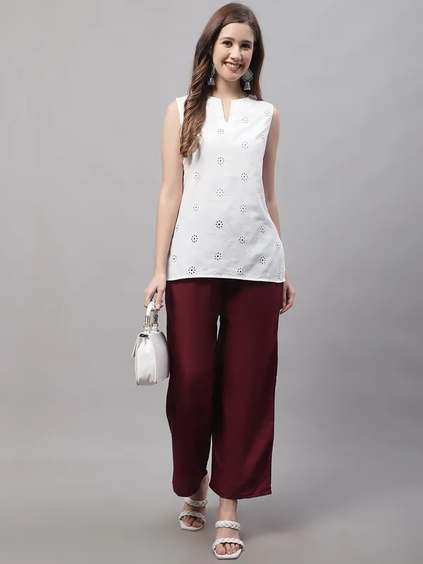 Wine_Rayon_Palazzo_For_Women