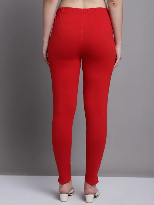 Red_Cotton_Lycra_Legging_For_Women