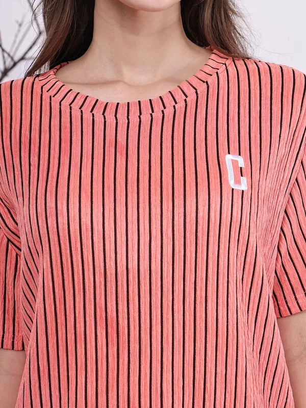 Peach_Popcorn_Top_For_Women