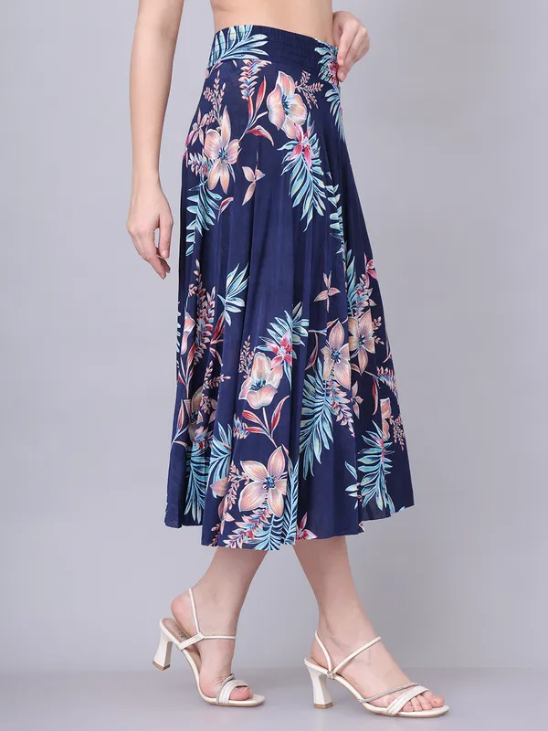 Multi_Color_Polyester_Lycra_Skirt_For_Women
