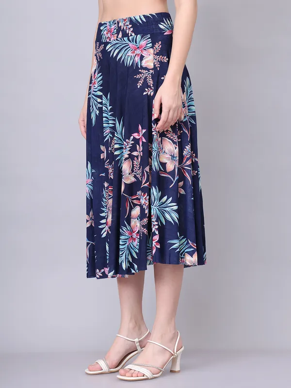 Multi_Color_Polyester_Lycra_Skirt_For_Women