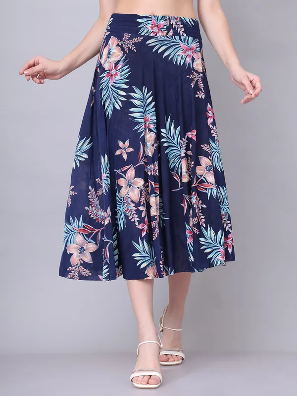 Multi_Color_Polyester_Lycra_Skirt_For_Women