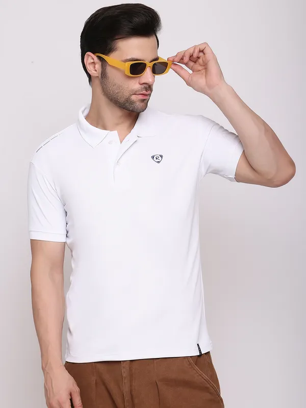 White_Polycotton_T-Shirt_For_Men