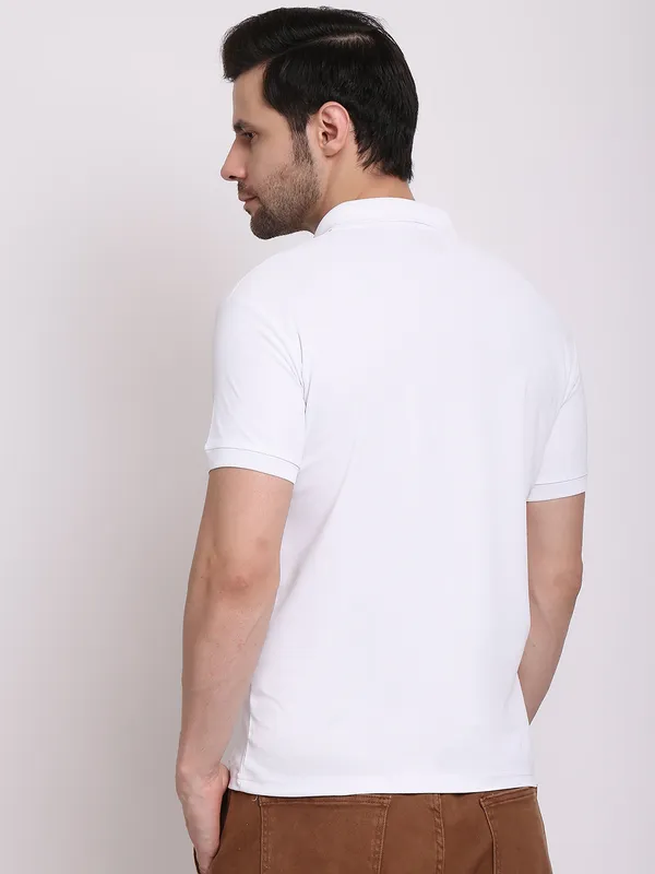 White_Polycotton_T-Shirt_For_Men