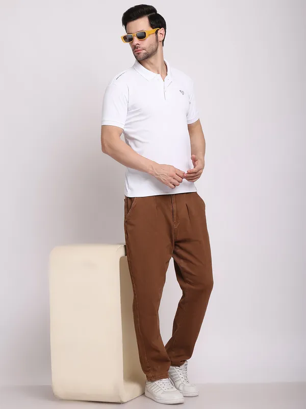 White_Polycotton_T-Shirt_For_Men