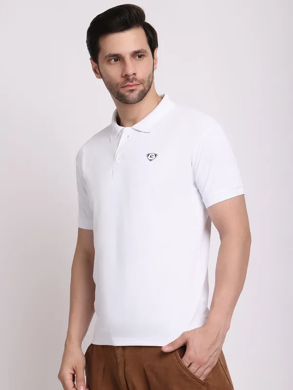 White_Polycotton_T-Shirt_For_Men
