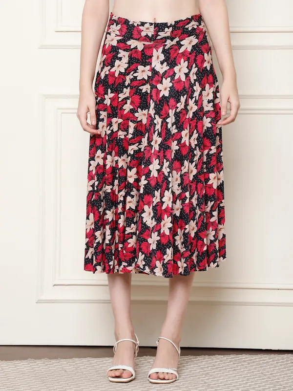 Multi_Color_Polyester_Lycra_Skirt_For_Women