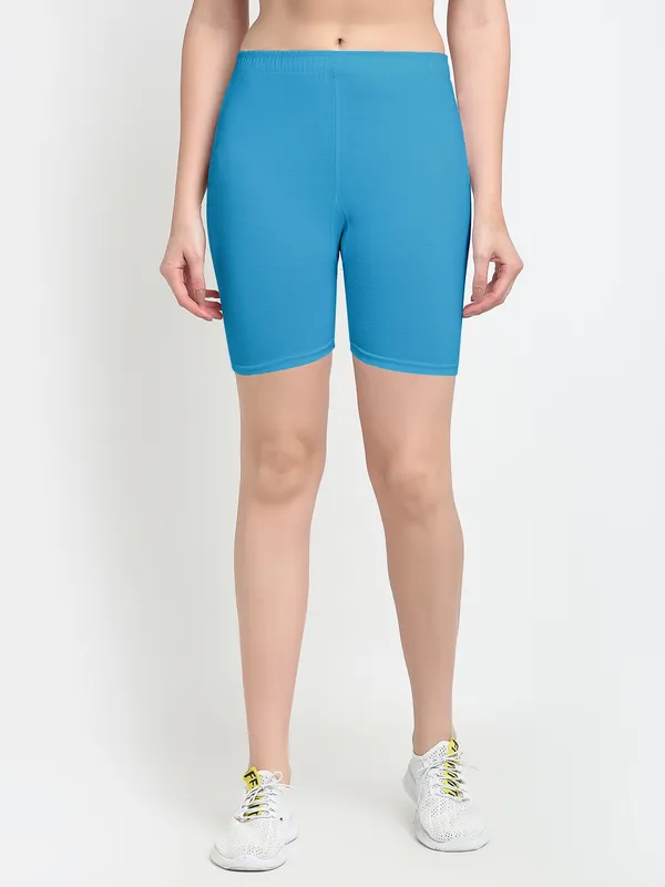 Sky_Blue_Cotton_Shorts_For_Women