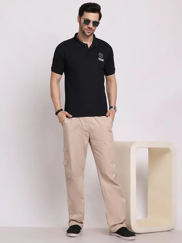 Black_Polycotton_T-Shirt_For_Men