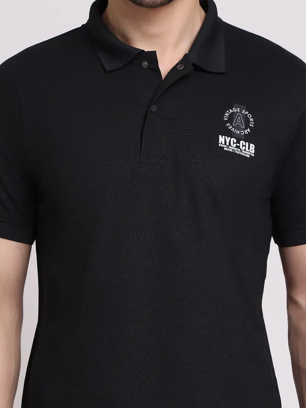 Black_Polycotton_T-Shirt_For_Men