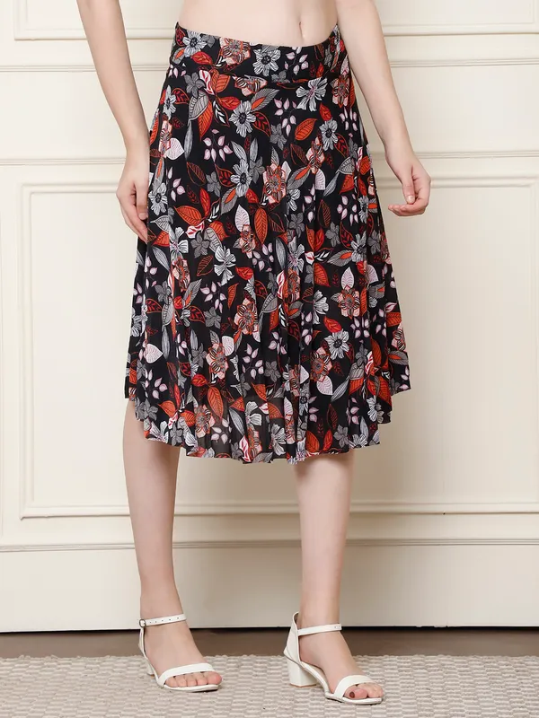 Multi_Color_Polyester_Lycra_Skirt_For_Women