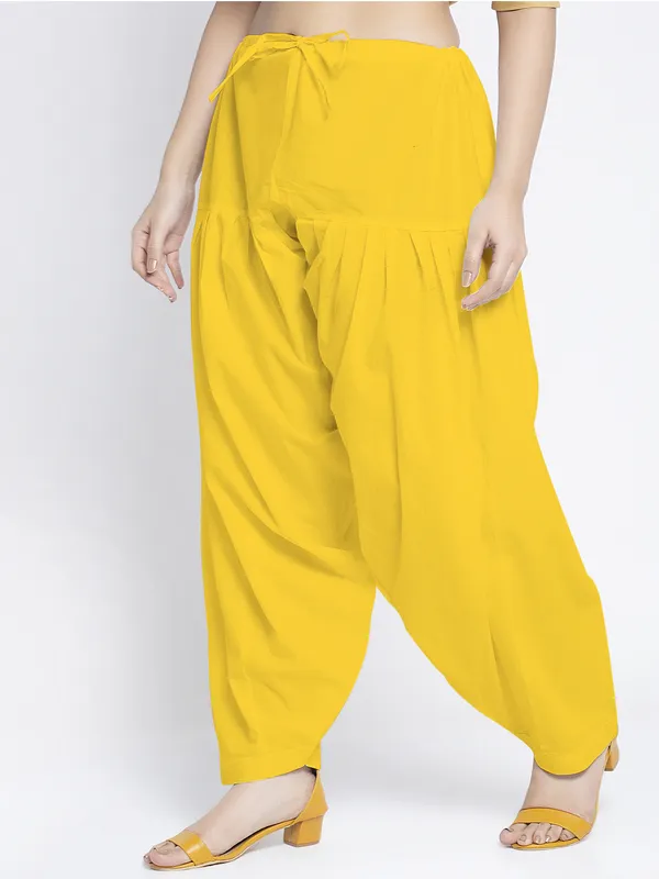 Yellow_Cotton_Salwar_For_Women