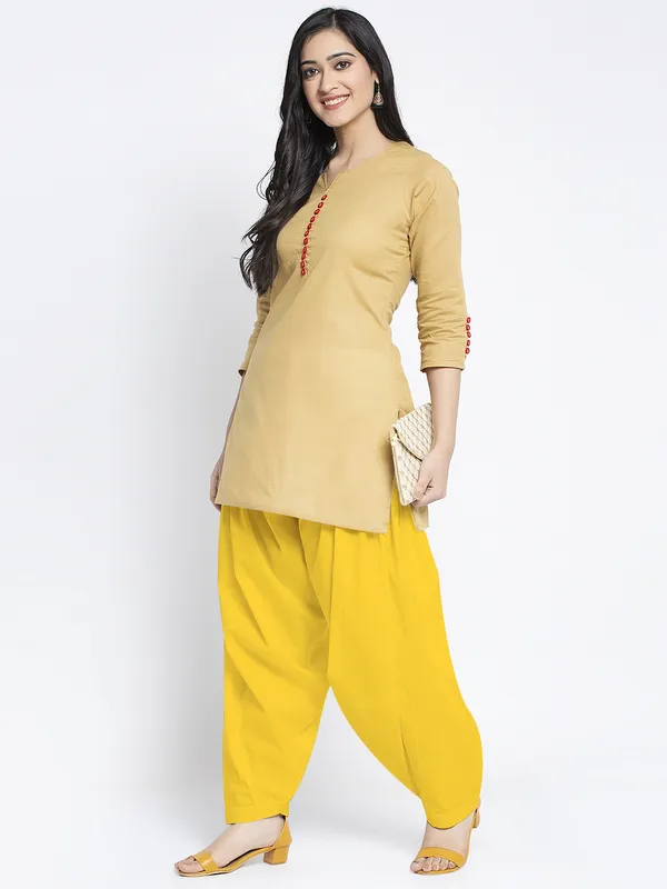 Yellow_Cotton_Salwar_For_Women