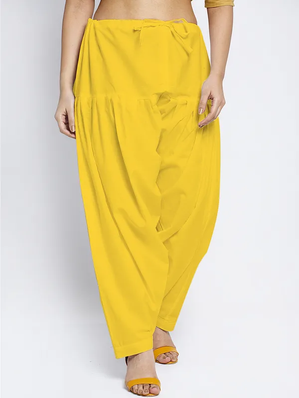 Yellow_Cotton_Salwar_For_Women