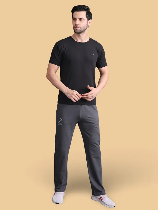 Black::White_Polyester_T-Shirt_For_Men