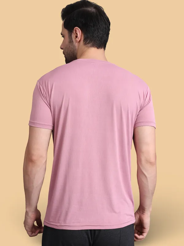 White::Pink_Polyester_T-Shirt_For_Men