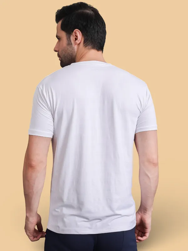 White::Pink_Polyester_T-Shirt_For_Men