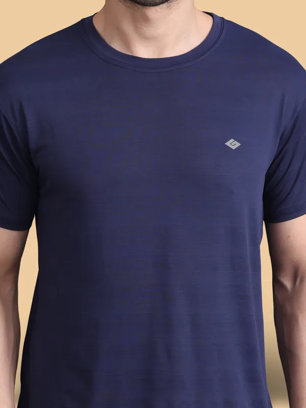 Navy_Blue::Pink_Polyester_T-Shirt_For_Men