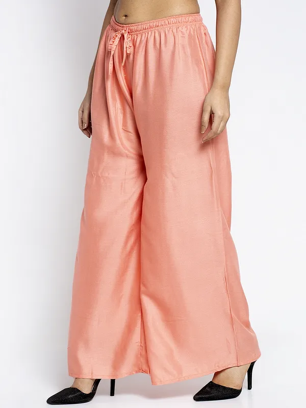 Peach_Rayon_Palazzo_For_Women