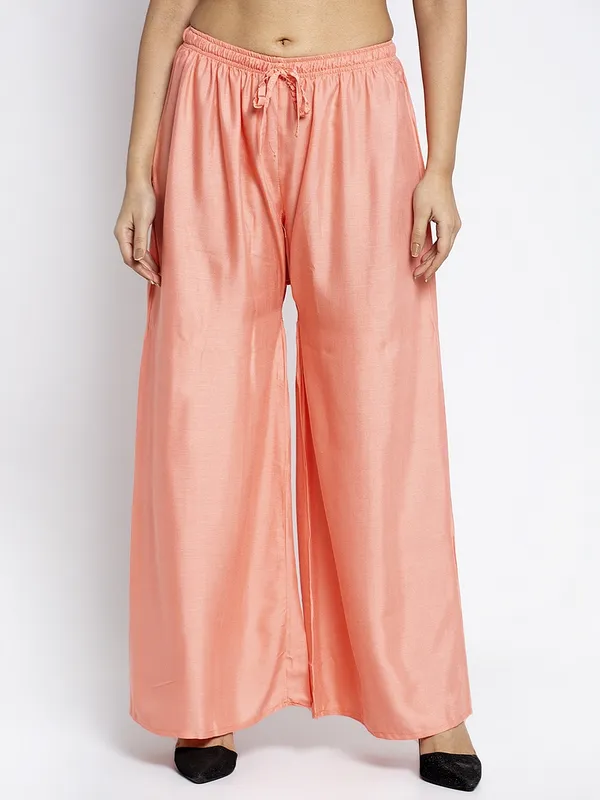 Peach_Rayon_Palazzo_For_Women