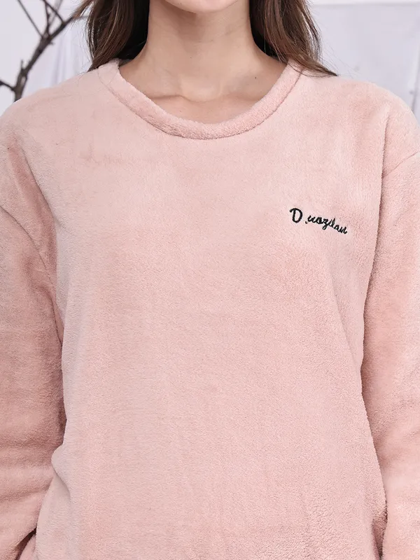 Light_Pink_Wool_Blend_Loungewear_For_Women