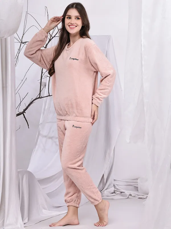 Light_Pink_Wool_Blend_Loungewear_For_Women