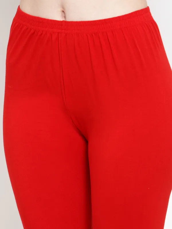 Red_Cotton_Lycra_Legging_For_Women
